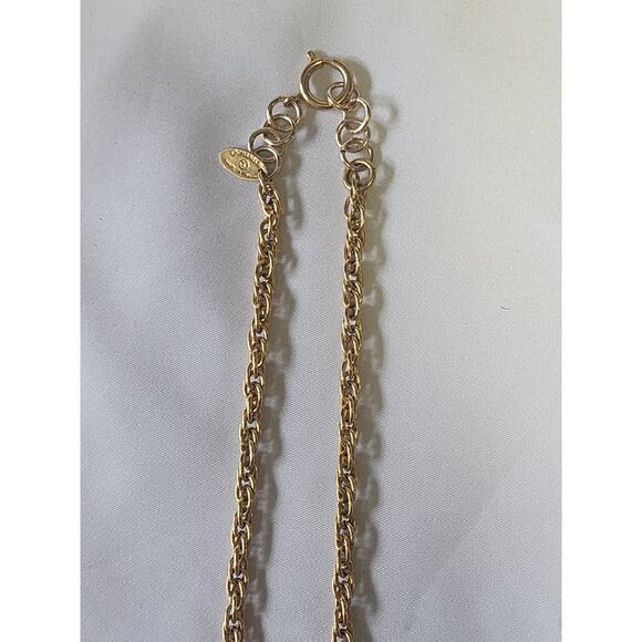 US BASED Authentic Vintage Chanel CC Gold Tone Pendant Necklace W Gift Box / Bag - Picture 7 of 10